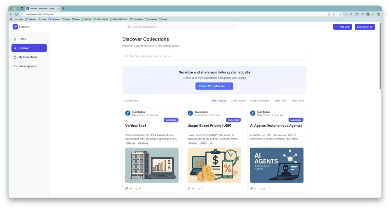 Culink – Pinterest for links